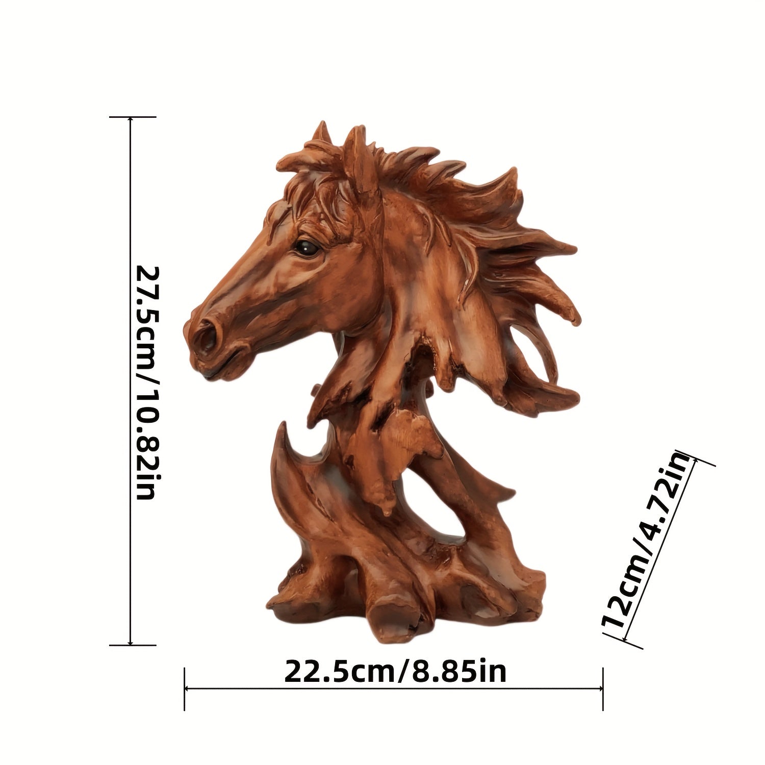 Vintage Style Resin Horse Sculpture
