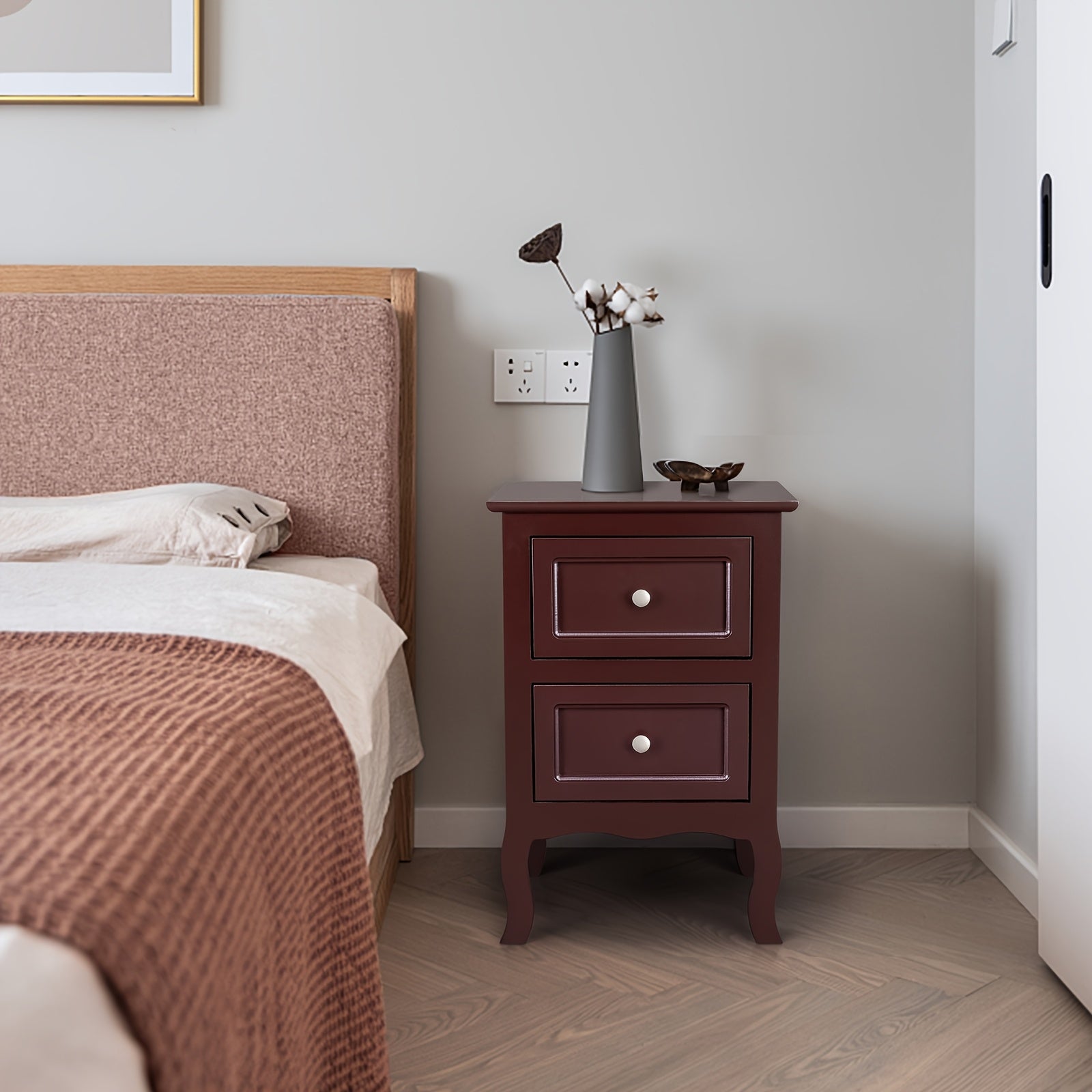 American pastoral  two drawers bedside table