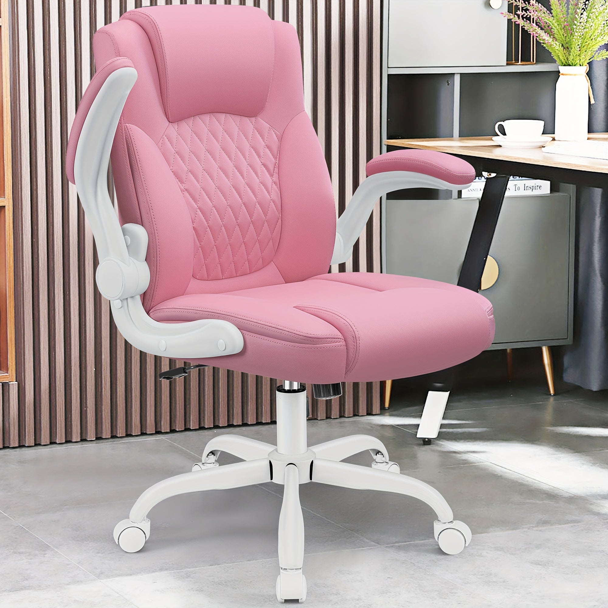 Home Computer Desk Chair, Ergonomic Back Support, 360° Free Rotation