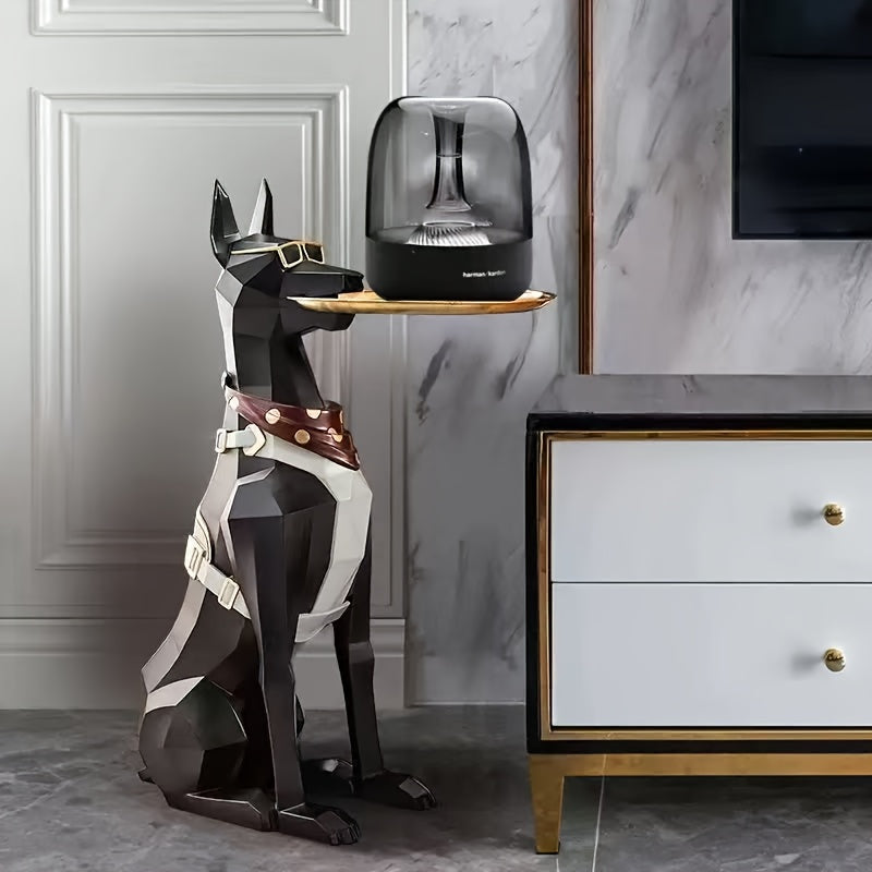 Doberman Dog Figurine Tray