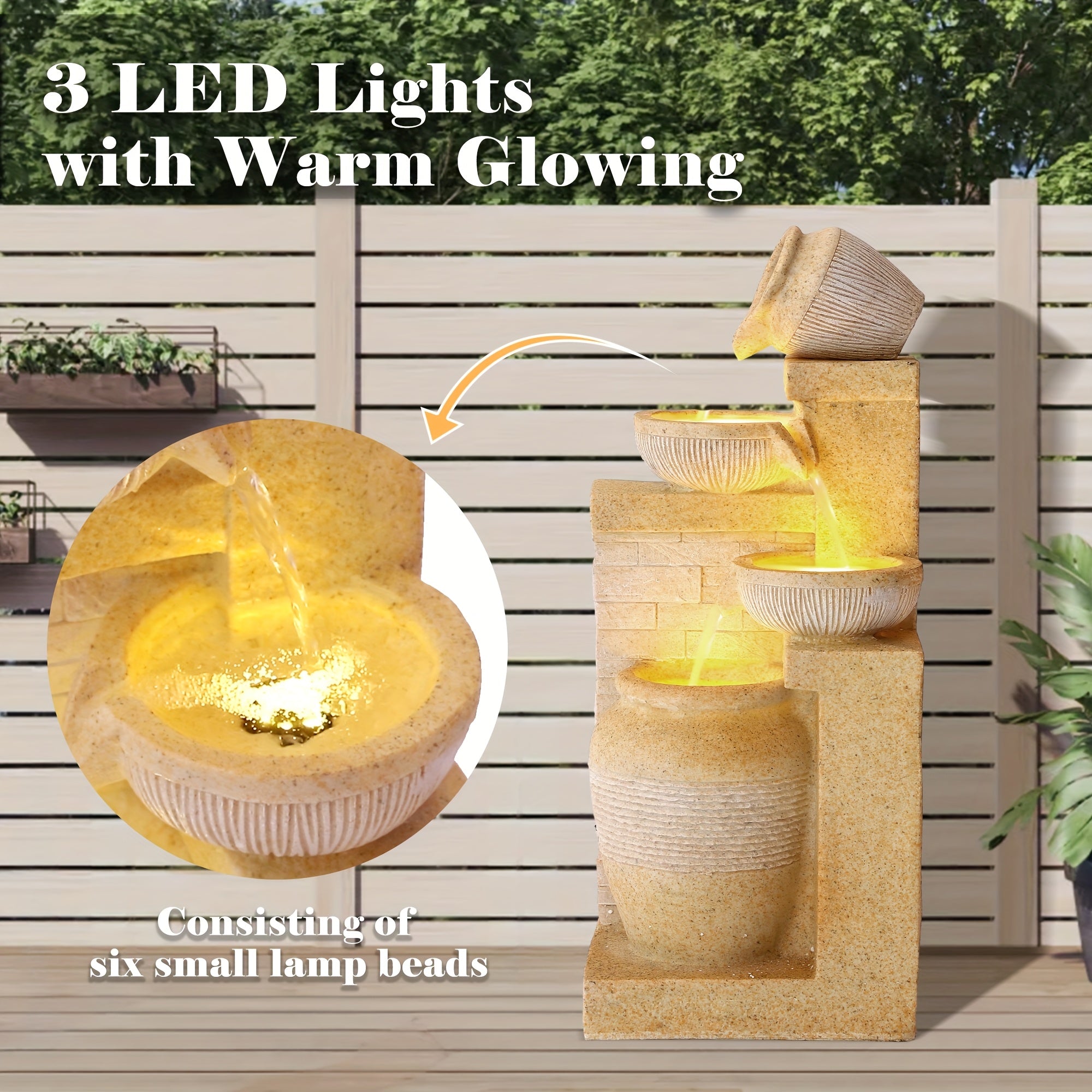 Indoor Water Fountains And Waterfalls With LEDs