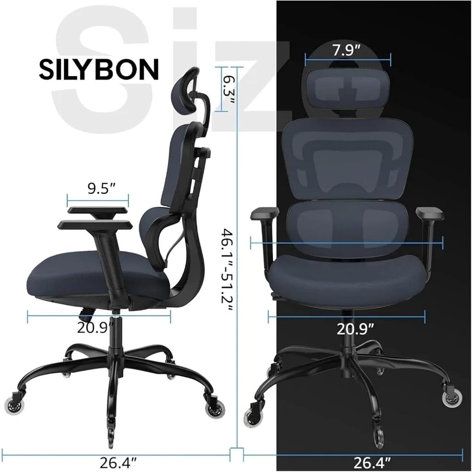 Ergonomic Office Chair Pro With 4D Lumbar Support