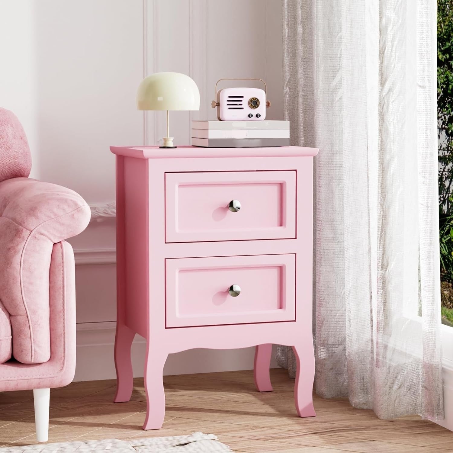 American pastoral  two drawers bedside table
