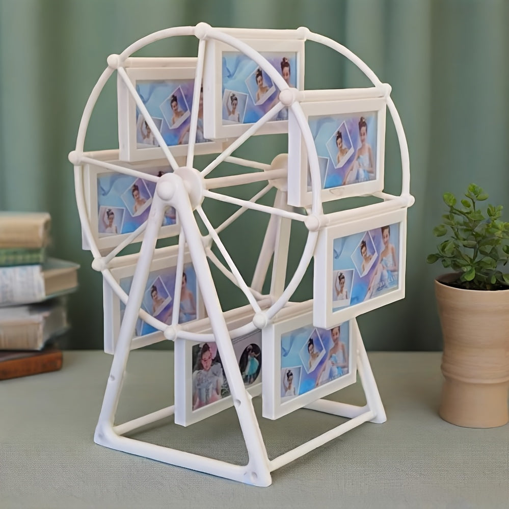 Vintage Rotating Ferris Wheel Photo Frame - 8pcs of 4-Inch Frames