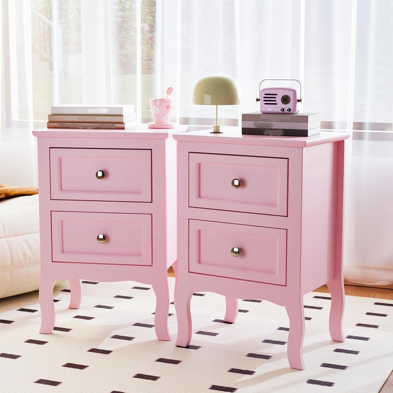 American pastoral  two drawers bedside table