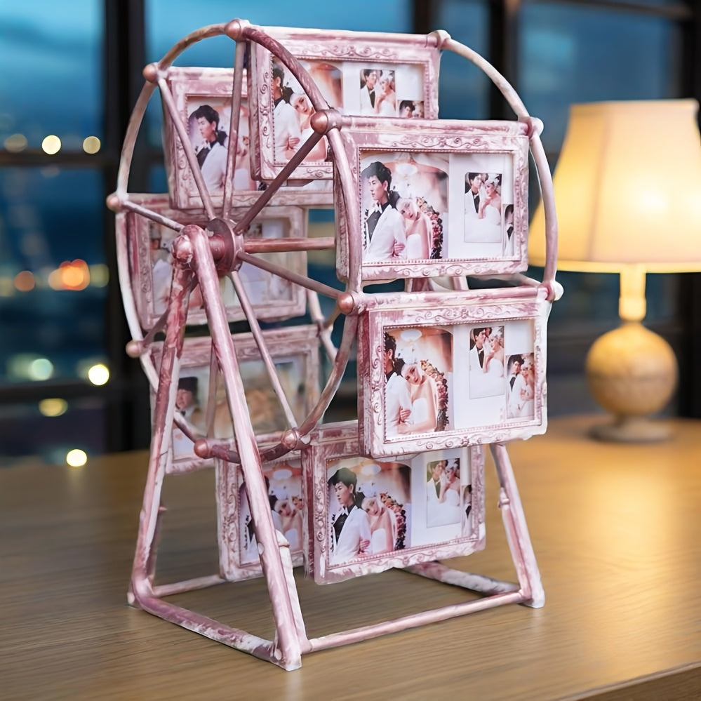 Vintage Rotating Ferris Wheel Photo Frame - 8pcs of 4-Inch Frames