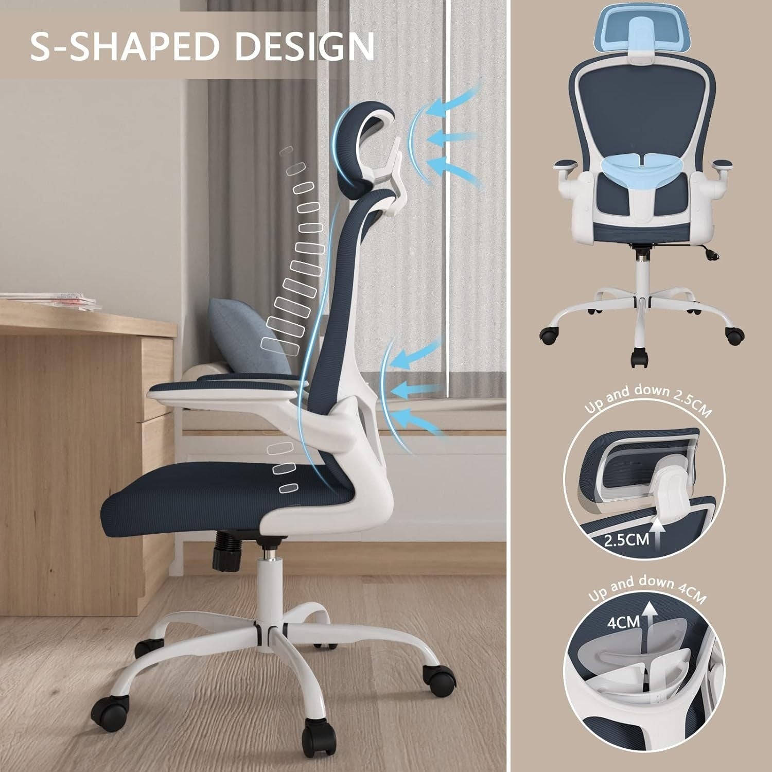 Ergonomic Office Chair Pro With 4D Lumbar Support