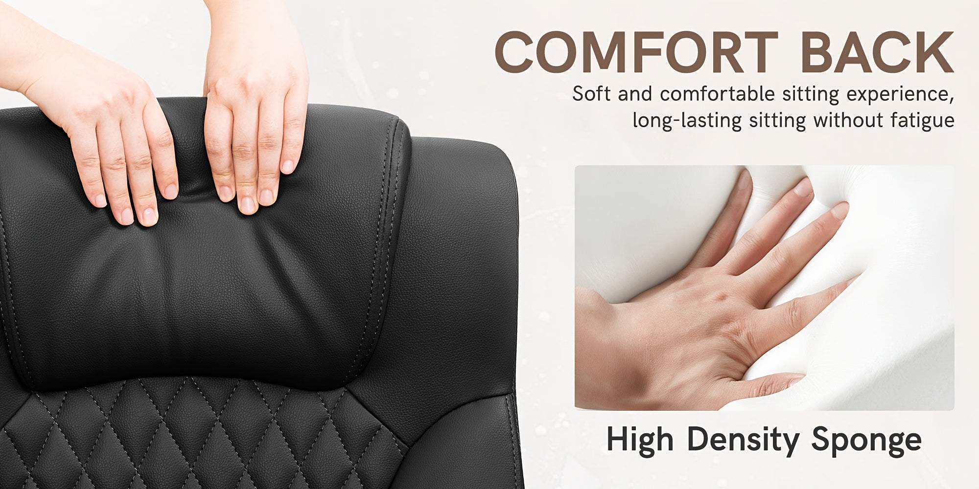 Home Computer Desk Chair, Ergonomic Back Support, 360° Free Rotation