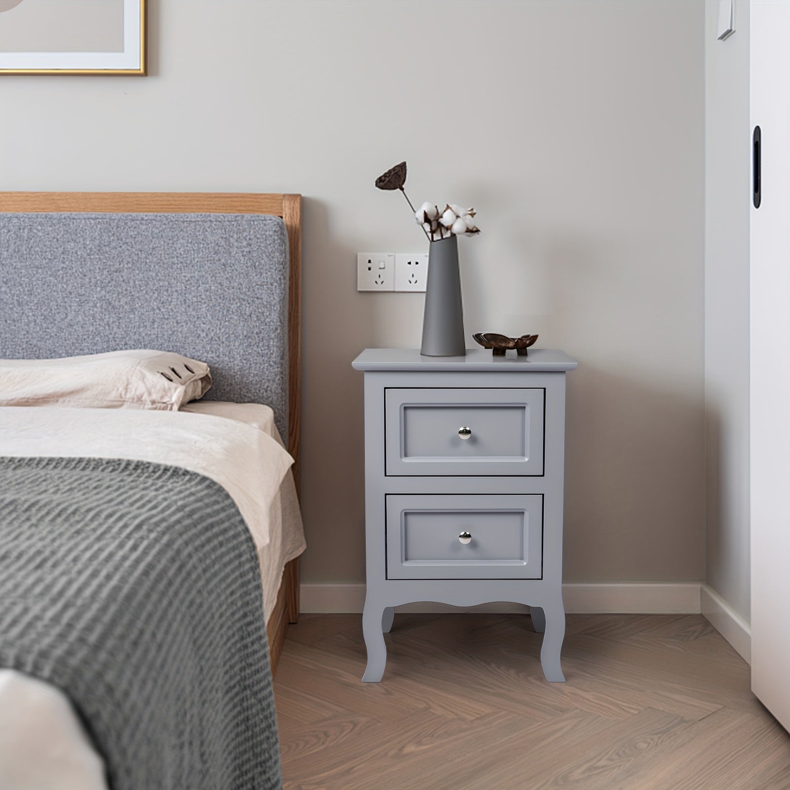 American pastoral  two drawers bedside table