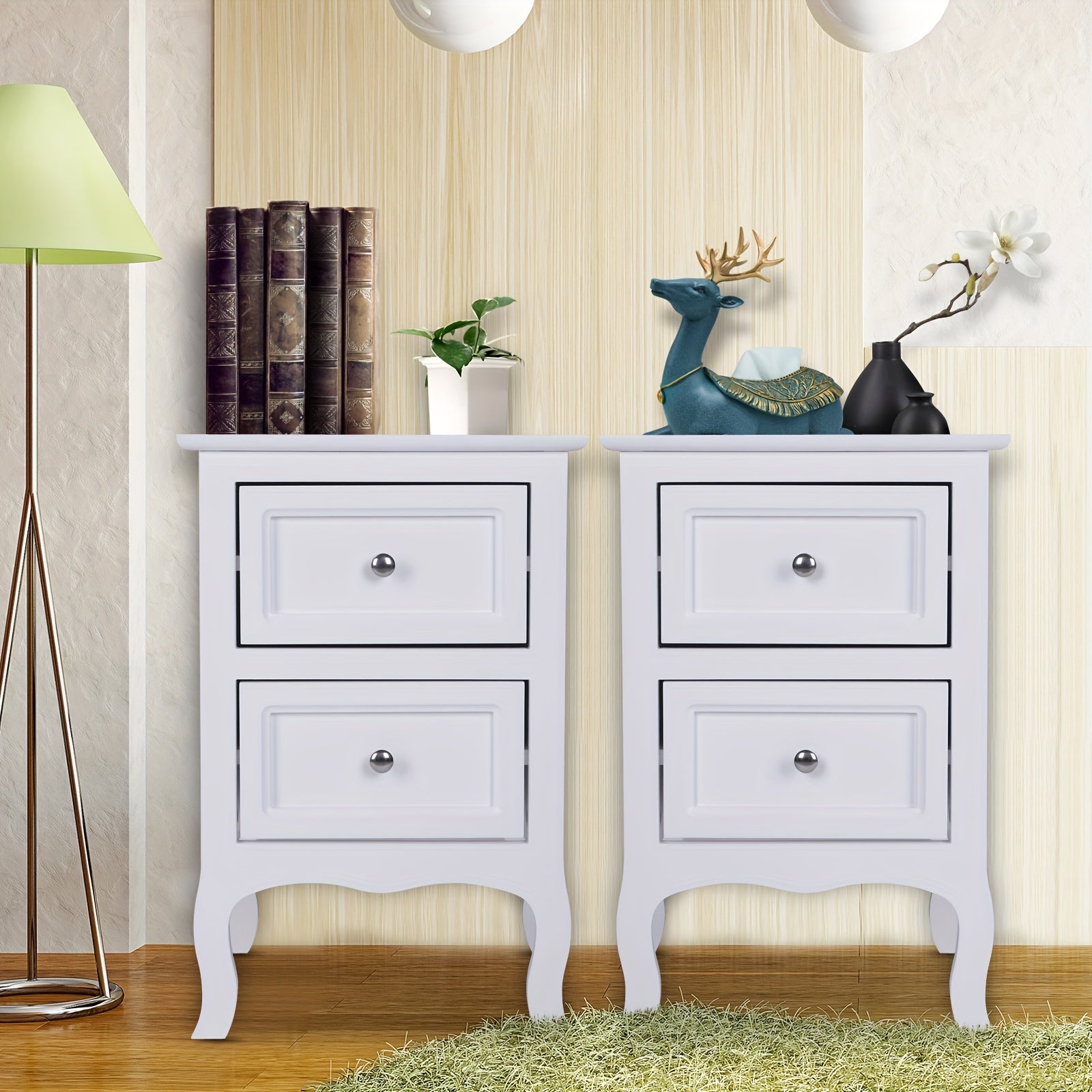 American pastoral  two drawers bedside table