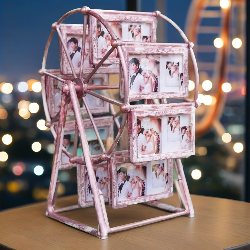 Vintage Rotating Ferris Wheel Photo Frame - 8pcs of 4-Inch Frames